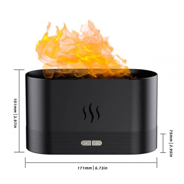 Diffuseur d'aromathérapie portatif humidificateur de flamme parfumé